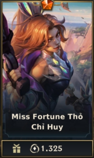 	 Miss Fortune Thỏ Chỉ Huy